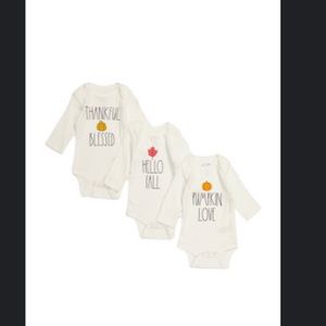 Rae dunn 3pk fall‎ bodysuit set